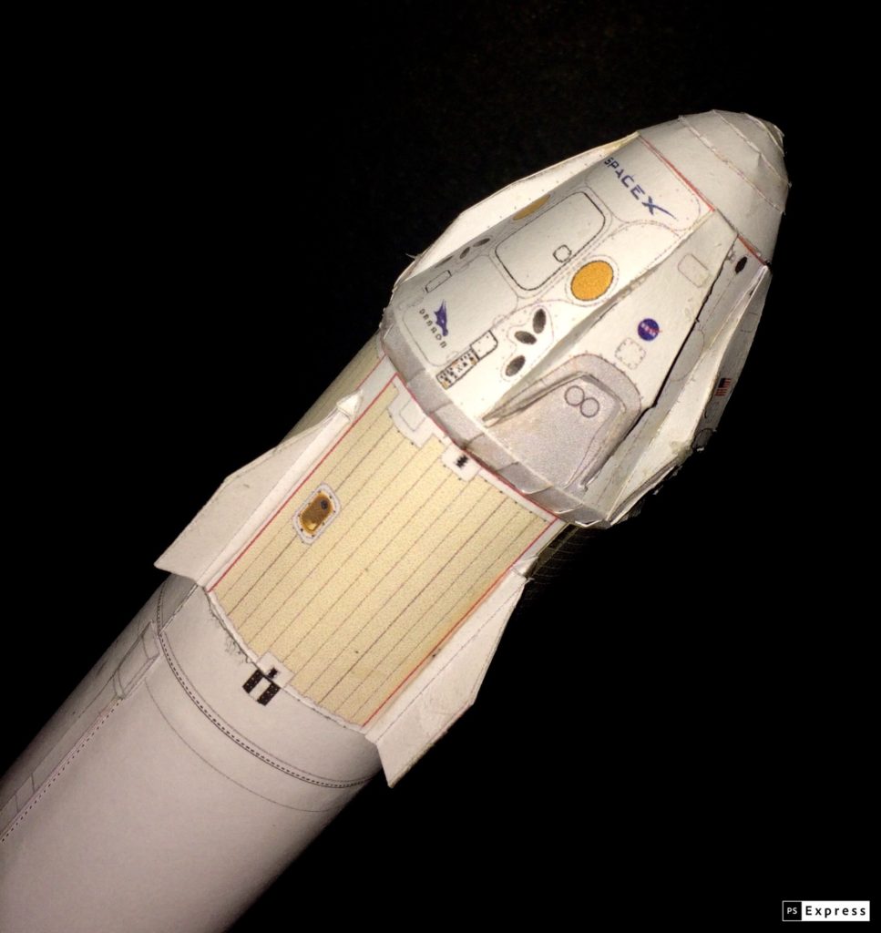 Falcon 9 - AXM Paper Space Scale Models.com | Falcon 9 B5 Crew Dragon ...