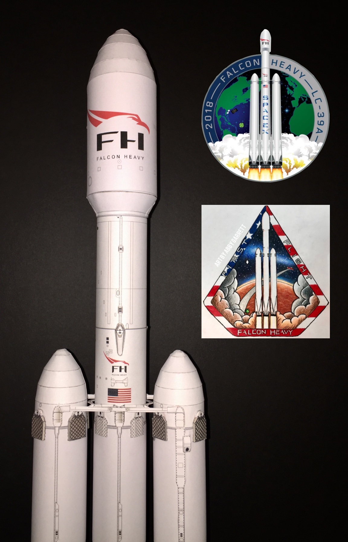 Falcon 9 – AXM Paper Space Scale Models.com