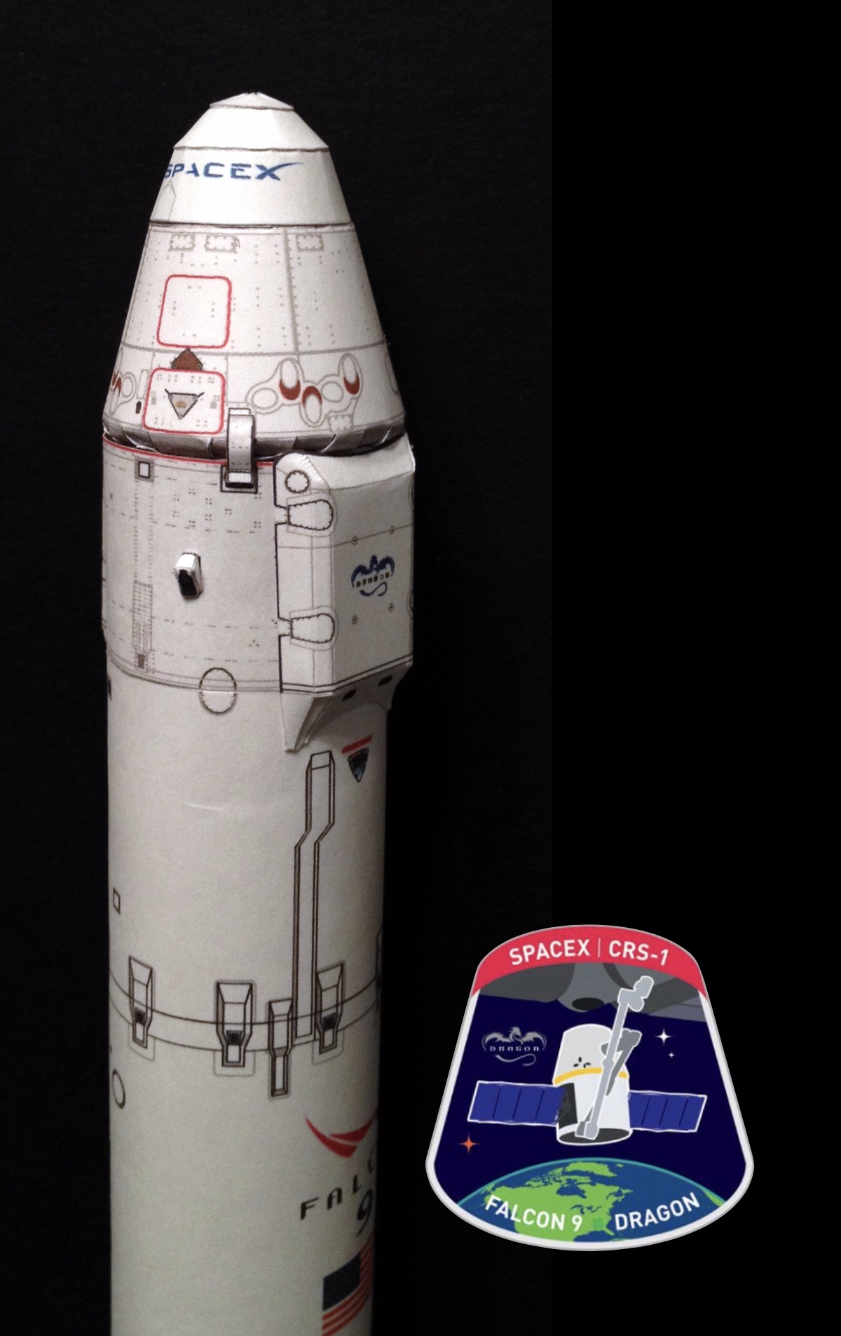 Paper Model DIY 35cm Starship Falcon Rocket  Popular Science Manual Spacex Desk 