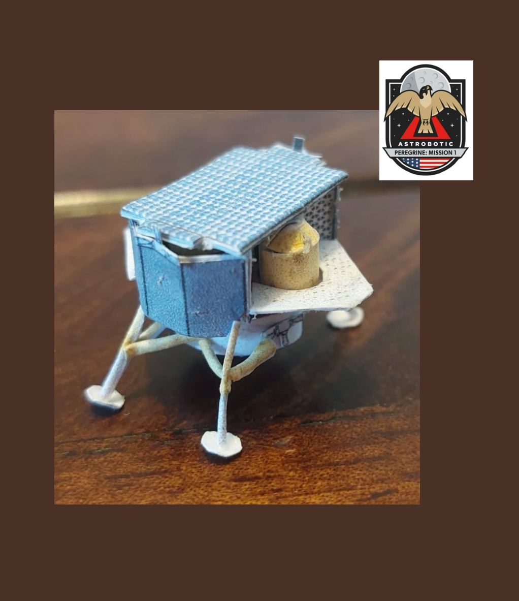 Peregrine Lunar Lander One – AXM Paper Space Scale Models.com